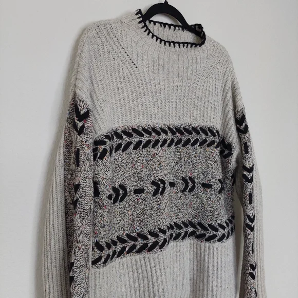Rails Raini Heather Cable Knit Sweater Size Large - Picture 4 of 11